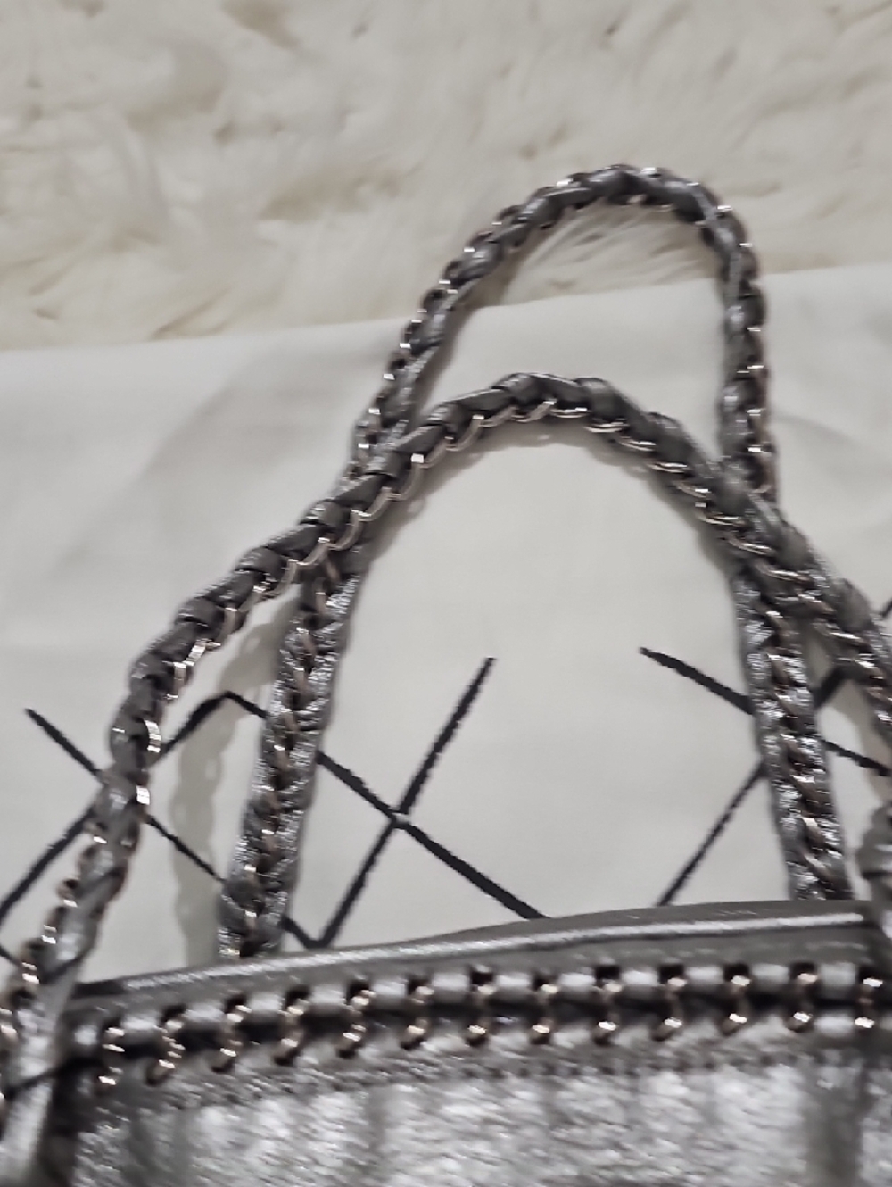 CHANEL Silver Bowling Bag Leather Chain-Handle Shoulder Bag - Picture 5 of 16
